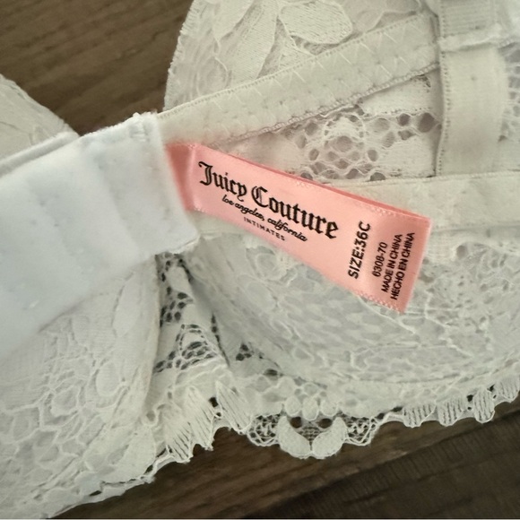 Juicy Couture Elegant White Lace Bra push up - Picture 10 of 14